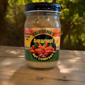 Real Almond Butter - Raw Organic Almonds With Raw Honey 12oz Jar